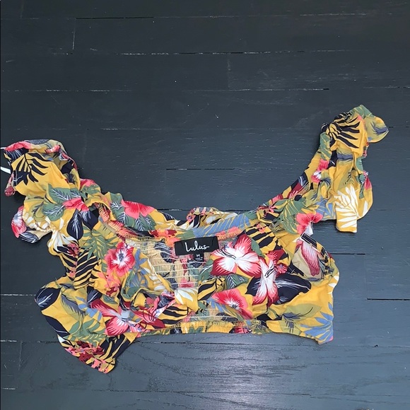 Yellow Two Piece Tropical Set - Picture 3 of 4